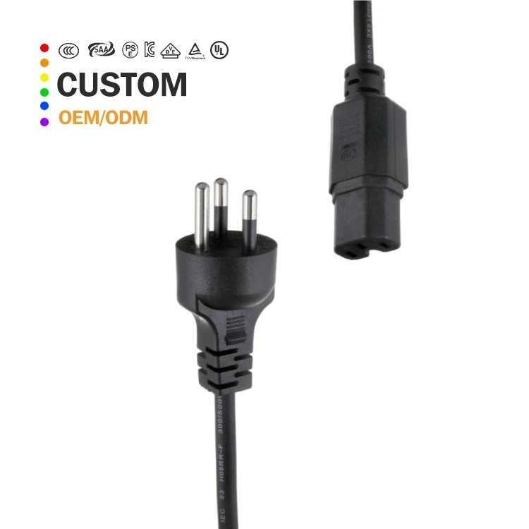 Thailand-3-Pin-IEC-Power-Cord-Suitable-for-Extension-Cords-for-Monitors-and-Printers