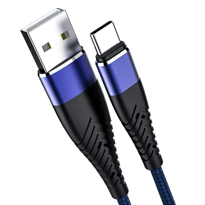 Top-Quality-1m-2m-3m-3A-Nylon-Low-Price-Phone-Fast-Charging-Cables-USB-Type-C
