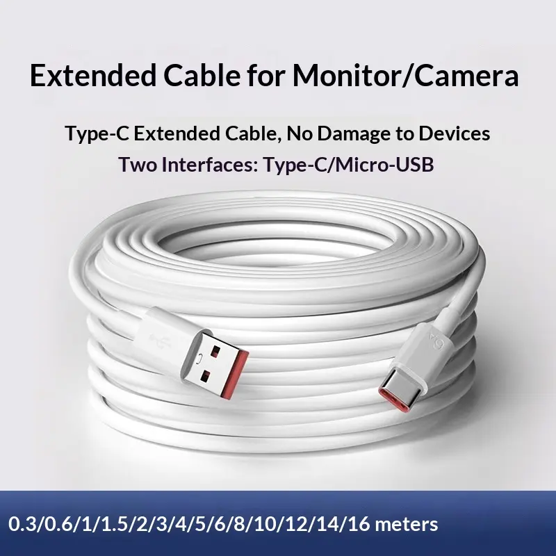 Type-C-Data-Cable-5m-3m-Extended-Fast-Charging-Data-Transfer-for-Android-Phone-Camera-with-Micro-USB