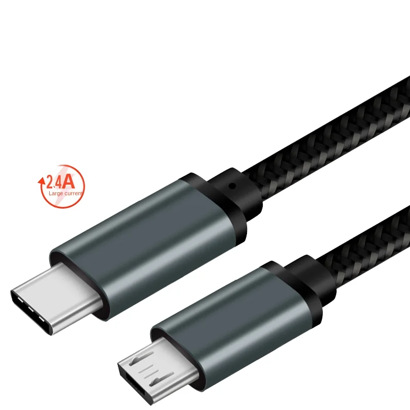 Type-C-Micro-OTG-Data-Line-for-Android-Mobile-Phones-Live-Sound-Card-Computer-Camera-Connection-PVC-Braid-Micro-B-Included
