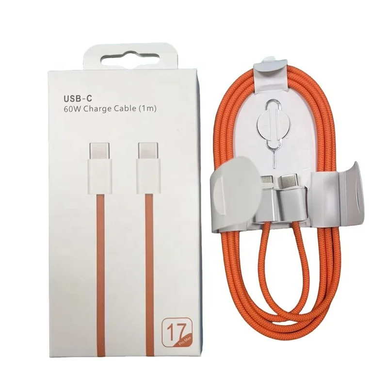 Type-C-to-Type-C-60W-Fast-Data-Cable-White-and-Orange-with-PD-PPS-Fast-Charging-for-Mobile-Phones-and-Tablets