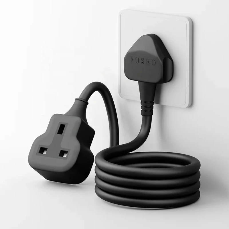UK-Power-Extension-Cord-13A-Fused-Plug-to-Socket-Male-to-Female-Lead-BS1363-Approved-High-Power-Copper-Wire-Cable