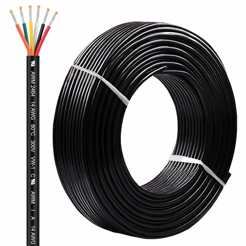 UL2464-14-AWG-6-Conductor-Electrical-Wire-Tinned-Oxygen-Free-Copper-6-Wires-OFC-Speaker-Cable-Automotive-Battery-Wire-Cable