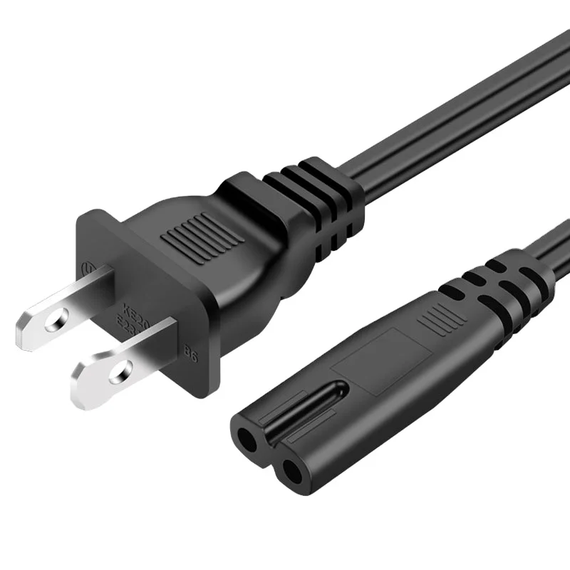 US-AC-2-Pin-America-Braided-Laptop-Computer-Power-Cable-Plug-IEC-C7-Power-Cord-Female-Cable-Electrical-Extension-Power-Cord