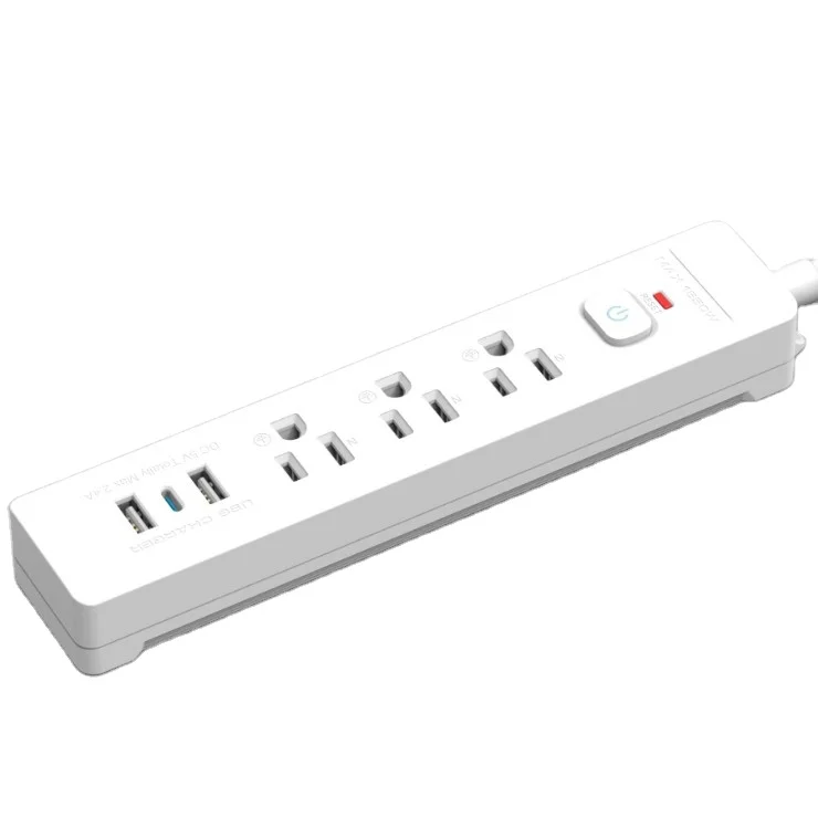 US-Extension-Lead-With-USB-3-Way-Power-Strip-With-3-USB-Ports-5V-2.4A-US-Power-Socket-With-1.5M-Extension-Cords