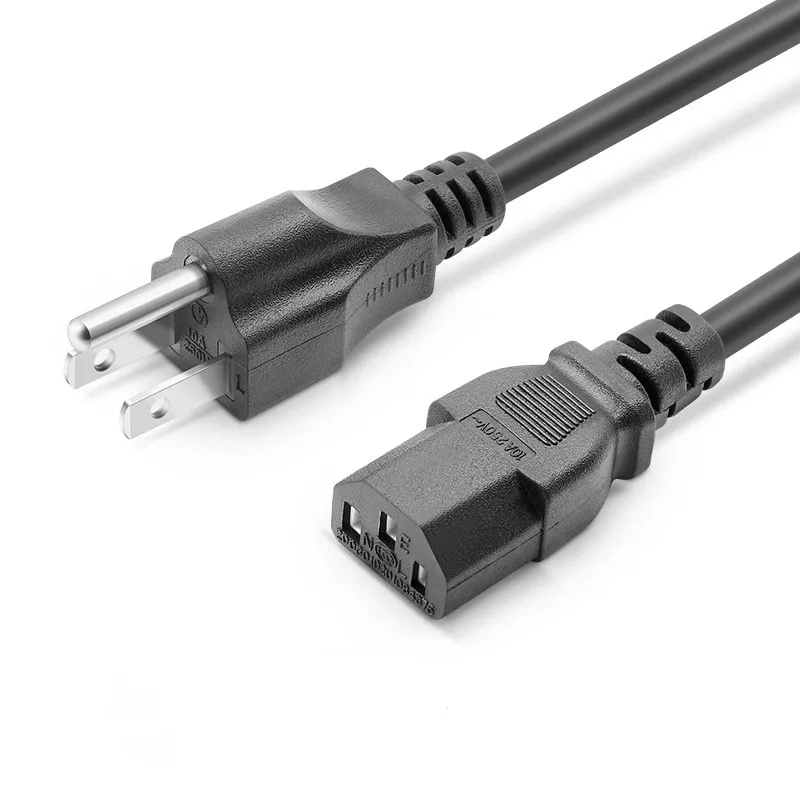 US-Plug-with-C13-End-Power-Cable-AC-3-Pin-US-Power-Cord-Power-Lead-3-Plug-Extension-Cord-US