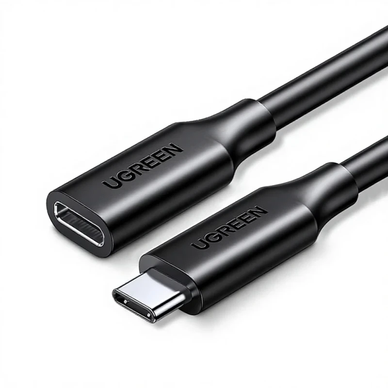 US353-USB-C-Extension-Cable-Aluminum-Woven-Jacket-Metal-Connectors-for-Fast-Charging-Data-Transfer