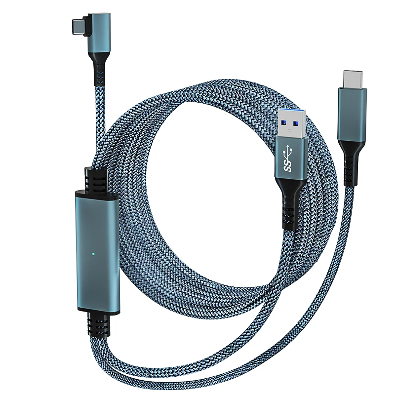 USB-3.0-Nylon-Jacketed-Type-A-to-C-Cable-Independent-Power-Supply-for-VR-Headset-Accessories-Gaming-PCs-Camera-Data-Connections