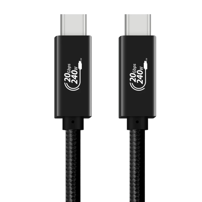 USB-3.2-Gen-2-Fast-Speed-5A-240W-USB-C-20Gbps-Type-C-PD-Cable-with-Nylon-Jacket-and-Braid-Shielding-for-Camera-and-Computer