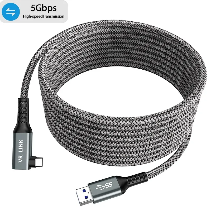 USB-3.2-VR-Cable-Aluminum-Alloy-Case-Long-Length-Nylon-5-Gbps-Data-Transfer-Stable-Charging-for-Camera-Virtual-Reality-VR-Link