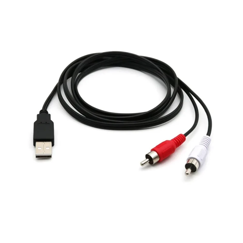 USB-A-Male-to-2-RCA-Male-AV-Cable-TV-Aux-Audio-Video-Adapter-USB-to-2RCA-Video-Cable