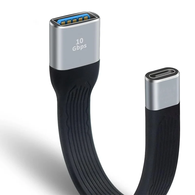 USB-C-Female-to-USB-Female-Adapter-USB-3.1-Type-C-to-Type-a-Extender-Cable-10Gbps-Data-Transfer-Soft-Flat-Design