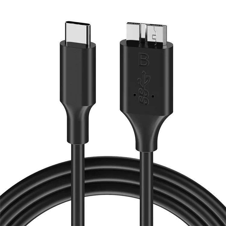 USB-C-to-Micro-B-3A-Fast-Charging-Nickel-Plated-Tinned-Copper-Conductor-PVC-Braid-Shielding-Computer-Use-10-Pin-Data-Cable