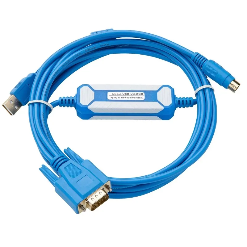 USB-XGB-Series-Copper-PVC-Industrial-PLC-Programming-Cable-200cm-IP40-2-0.2mm-Non-Shielded-Download-Instrumentation-Cables