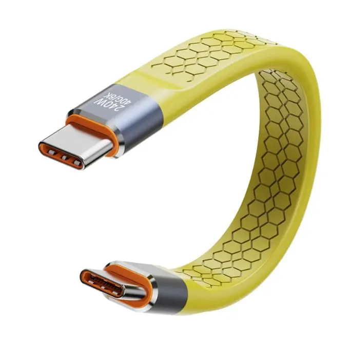 USB4-Full-function-Data-Cable-Dual-head-240W-Fast-Charging-Cable-40GBPS-Transmission-Full-function-Cable-Flat-Cable