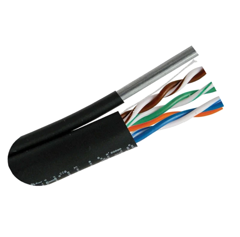 UTP-CAT5E-Outdoor-Patch-Cable-Messenger-Solid-Copper-Conductor-RJ45-Double-Jacket-PVCPE-CE-RoHS-Certified-ISO-IEC11801