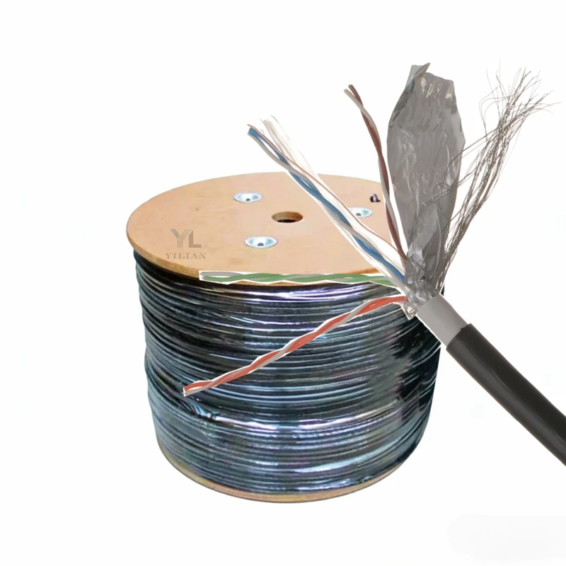 UV-Resistant-Outdoor-Cat6-SFTP-Cable-24AWG-23AWG-1000ft-305meter-for-Internet-Communication