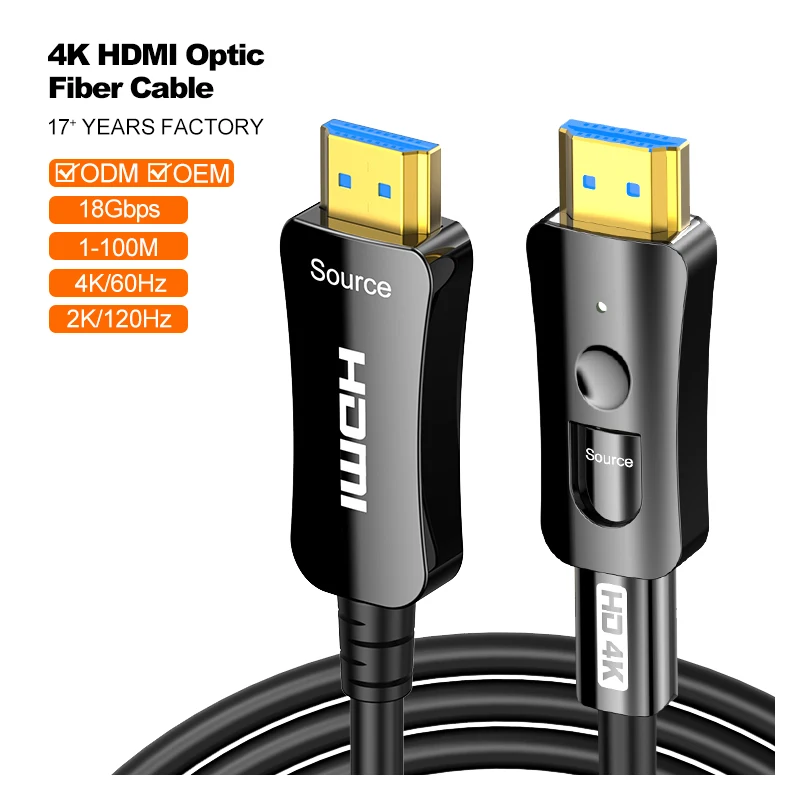 Ultra-UHD-High-Speed-4.8MM-4K-2.0-AOC-A139-Active-Optical-Cable-for-HDMI-Fiber-PVC-A-D-Tube-Monitor-Amplify-DVD-Player