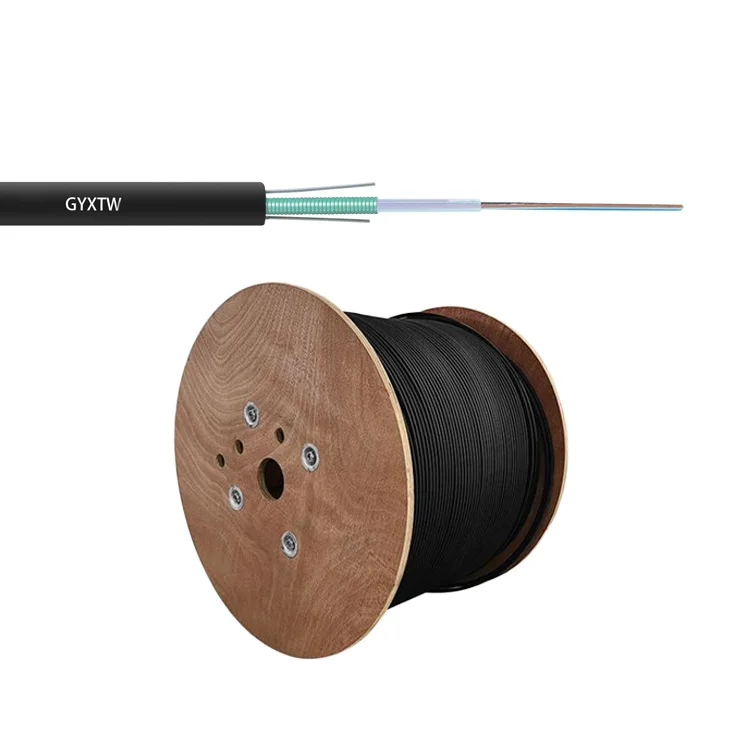 Uni-tube-Underground-Single-Mode-Fiber-Optic-Cable-2-4-6-8-12-16-Core-Steel-Tape-Armored-GYXTW