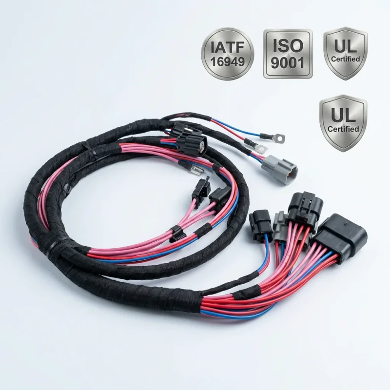 Universal-Automotive-motorcycle-Wiring-Harness-Kit-16-Gauge-Copper-for-DIY-Tuning-Shop-Plug-and-Play-Flame-Retardant-A04