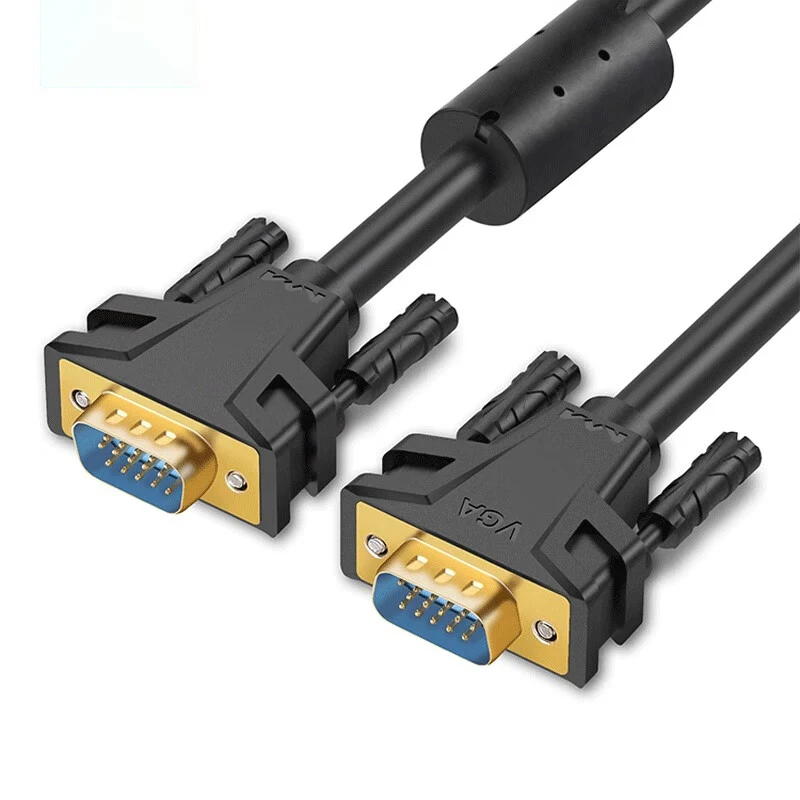 VGA-Male-Male-Dual-Magnetic-Ring-Gold-Plated-Engineering-Grade-HD-Video-Cable-36-Data-Signal