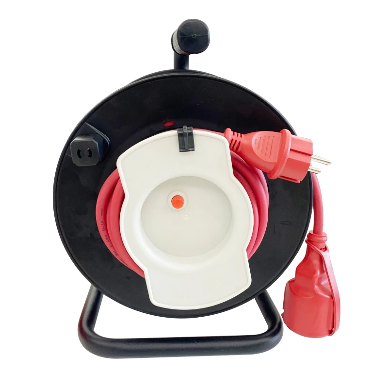 Waterproof-IP44-Multifunction-Retractable-Cable-Reel-Schuko-Extension-Cord-Power-Cord-Reel