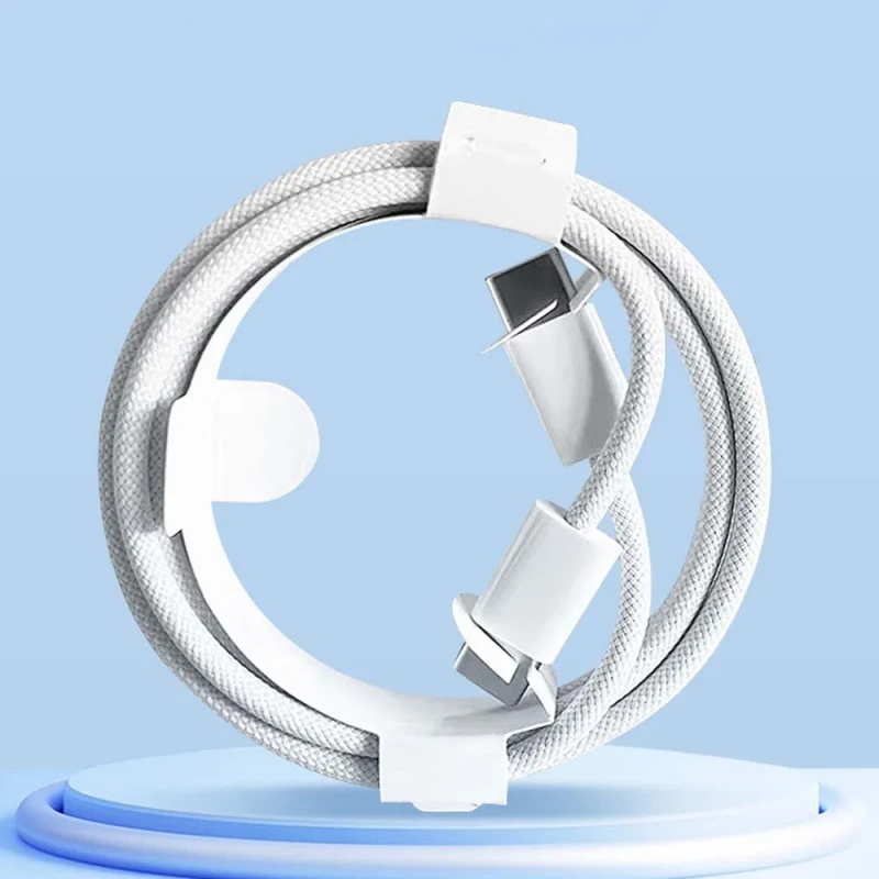 White-Braided-1M-USB-C-to-USB-C-PD-Fast-Charging-Mobile-Phone-Data-Charge-Cable-for-iPhone-17-Type-C