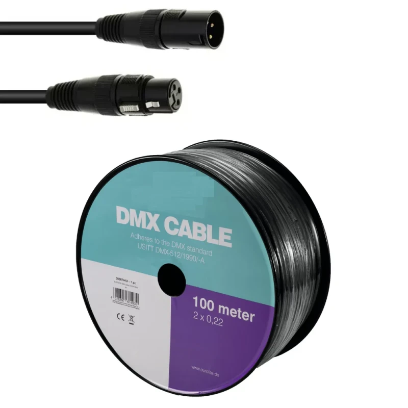 XLR-Cable-100m-Premium-Balanced-Microphone-Cable-with-3-Pin-XLR-Male-to-Female-Mic-Speaker-Cable-Black