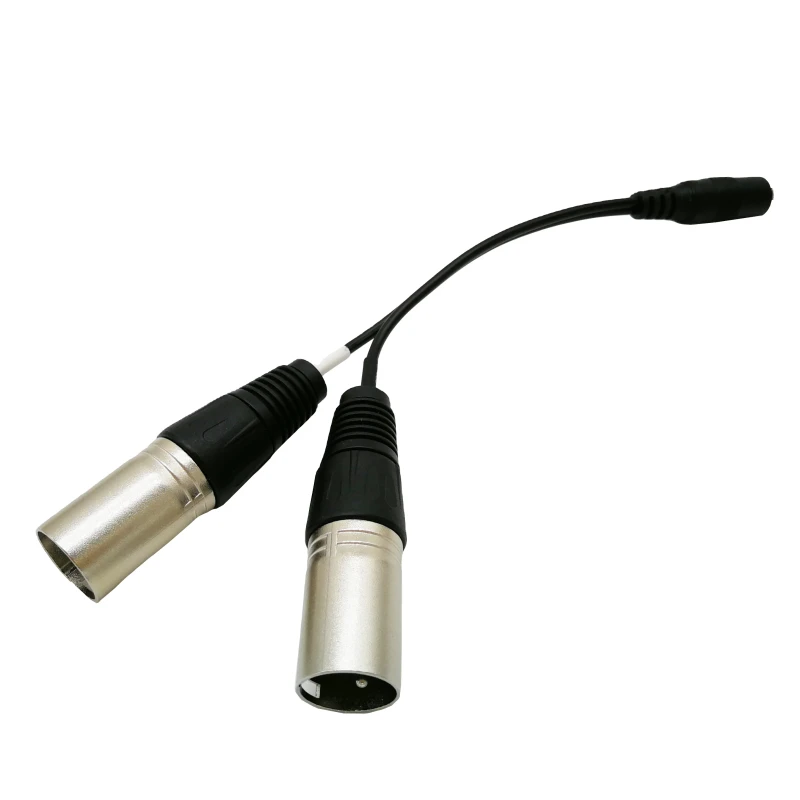 XLR-Cable-Stereo-3.5mm-TRS-Female-Jack-to-Twin-XLR-3pin-Splitter-Cable-Speaker-Microphone-Balanced-Audio-Cable