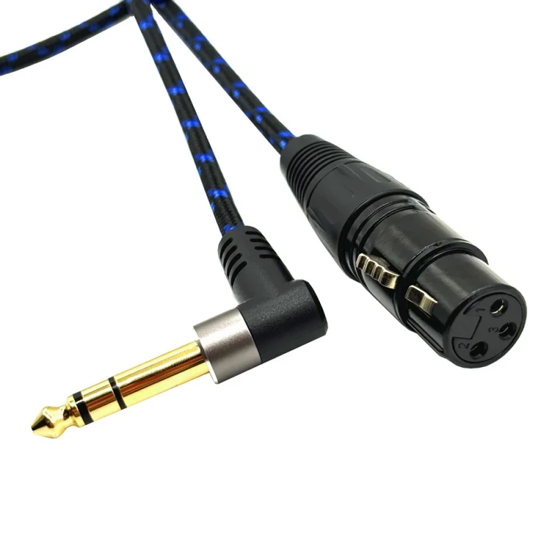 XLR-Female-to-1-4-Inch-6.35mm-TRS-Plug-Balanced-Interconnect-Nylon-Braid-Cable-XLR-to-Quarter-Inch-Patch-Cable