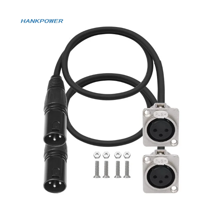 XLR-Panel-Mount-Pass-Through-Connector-XLR-Male-to-Female-Patch-Cable-for-Microphone-Audio-Equipment
