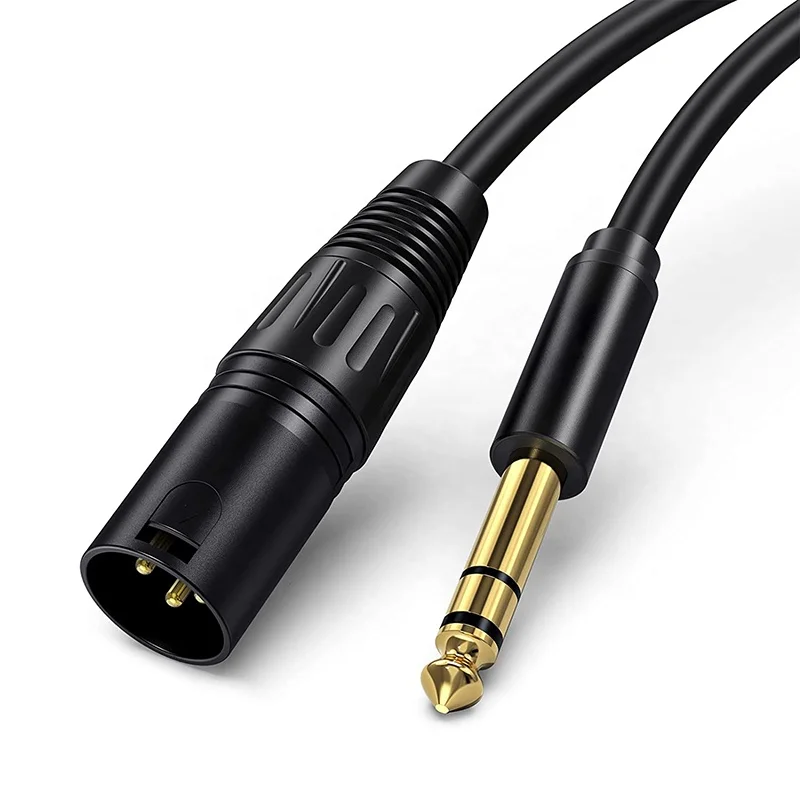 Xput-Balanced-3Pin-3-Pin-XLR-Male-to-1-4-TRS-6.35MM-Male-Audio-Microphone-Instrument-Guitar-Cable-for-Guitar