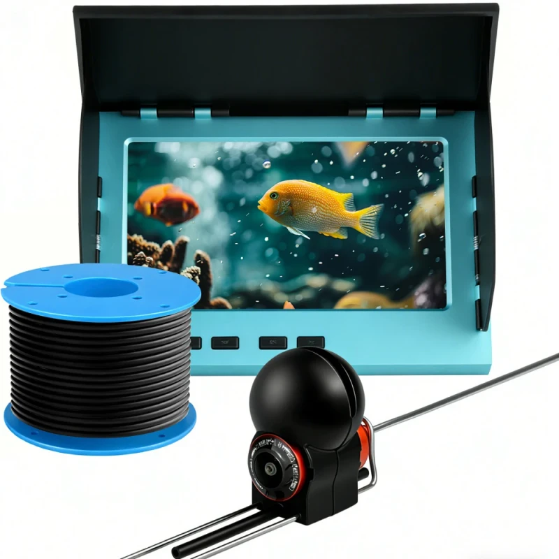 YHS-0156-Portable-Fish-Finder-200KHz-Sonar-0.6-73-Range-10h-Lithium-Battery-7-24V-US-European-Plug-LED-PVC-PC-Material