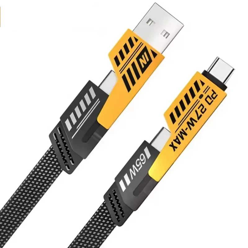 Yellow-PD-65W-Fast-Charger-Cable-USB-Type-C-Cable-4-in-1-Converter-USB-Charging-Data-Cable-for-Apple-iPhone-IOS-for-Android