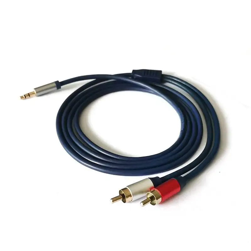 metal-plug-Audio-Video-cable-male-to-female-3.5mm-3-core-to-3rca-cable